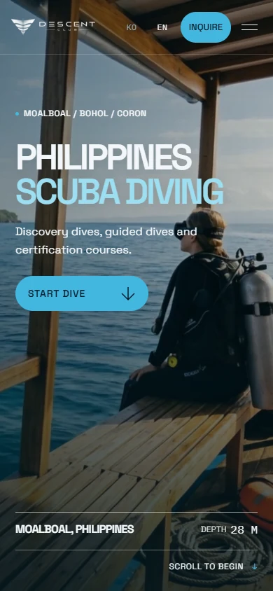 DESCENT CLUB mobile website screenshot 2